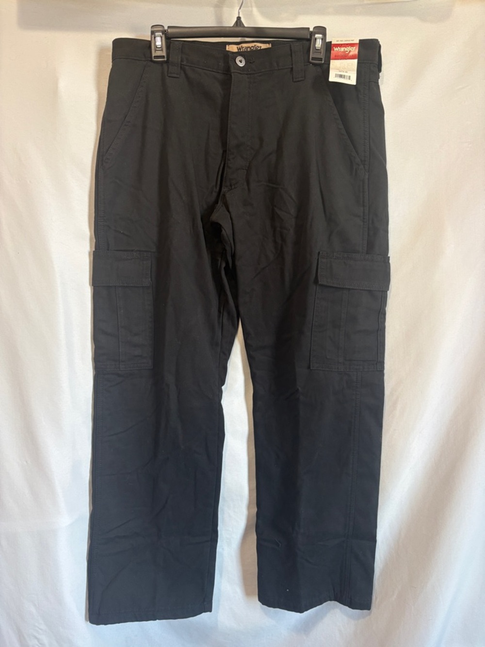 Wrangler Black Men's Lined Cargo Pants with Utility Pockets